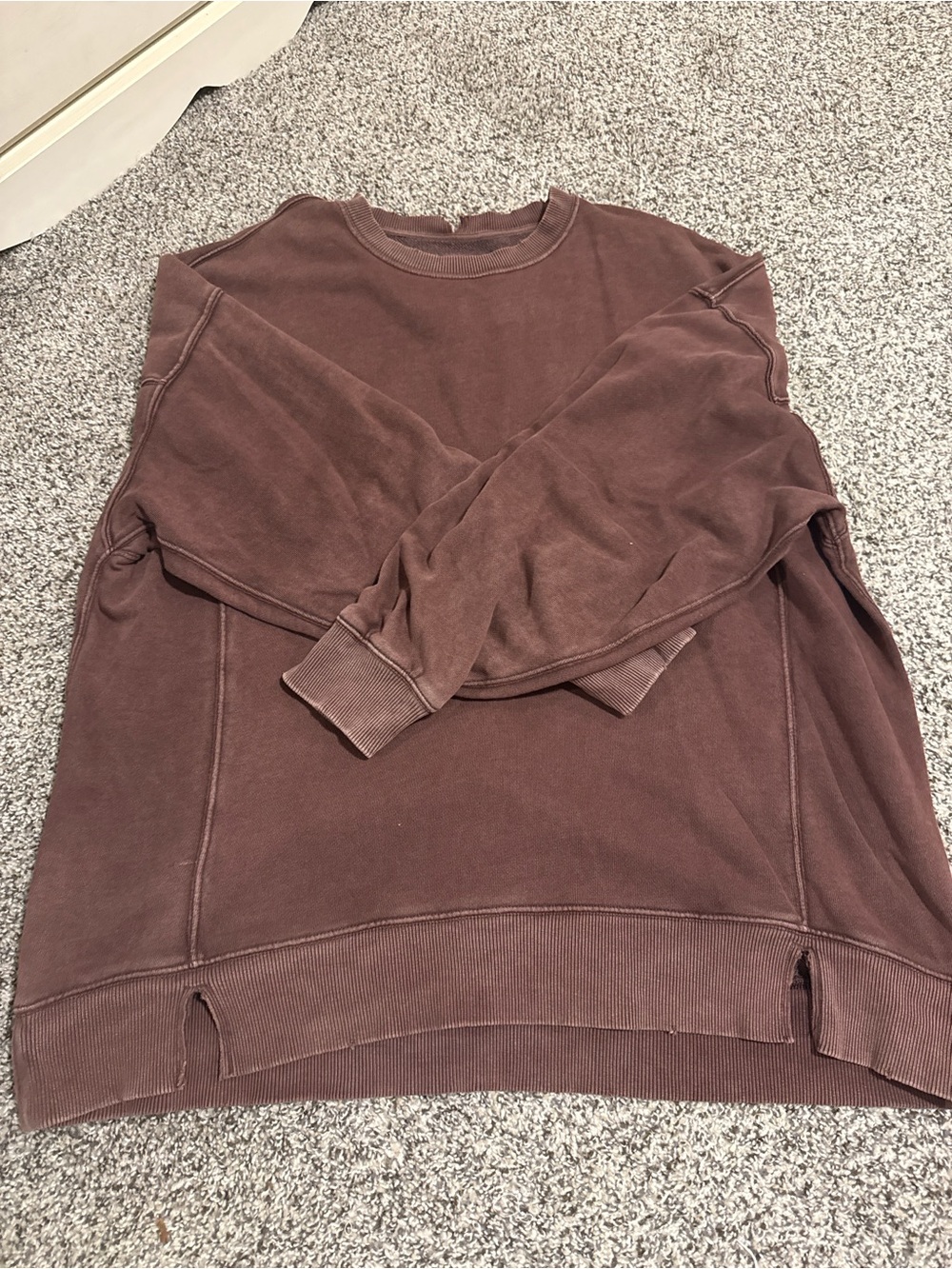 aerie Relaxed Crewneck Sweatshirt - Brown